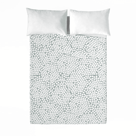 ICEHOME - Conjunto de lençóis estampados de 3 peças para cama 150 - Algodão extra macio - Inclui lençol plano + 2 fronhas - SEIXOS