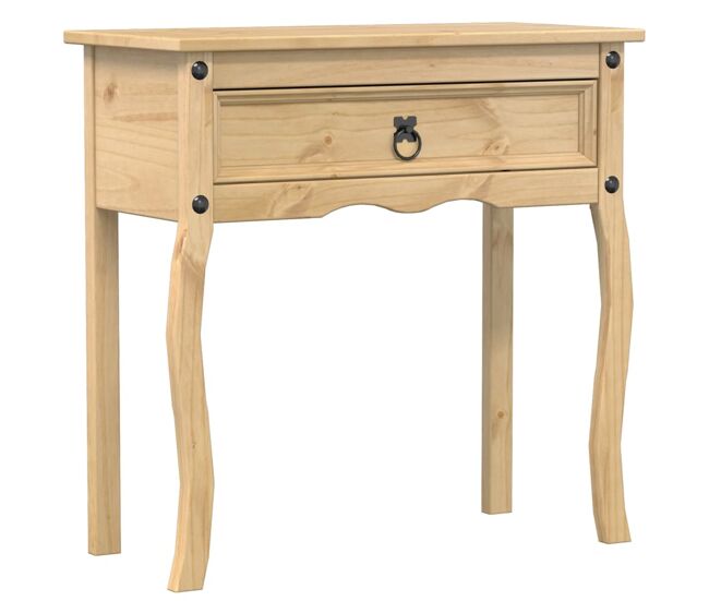Mesa consola - mesa de entrada corona madera maciza de pino 73x35x73 cm