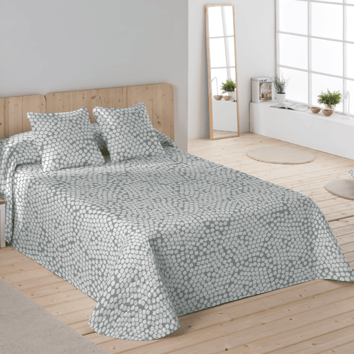 ICEHOME - Colcha Bouti Estampada - Peso 70 Gramas - Cama 150 - SEIXOS