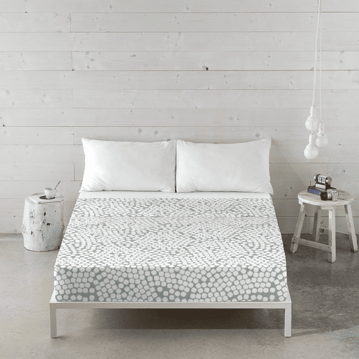 ICEHOME - Conjunto de lençóis estampados de 2 peças para cama 135 - Algodão extra macio - Inclui lençol de cima + 1 fronha - SEIXOS