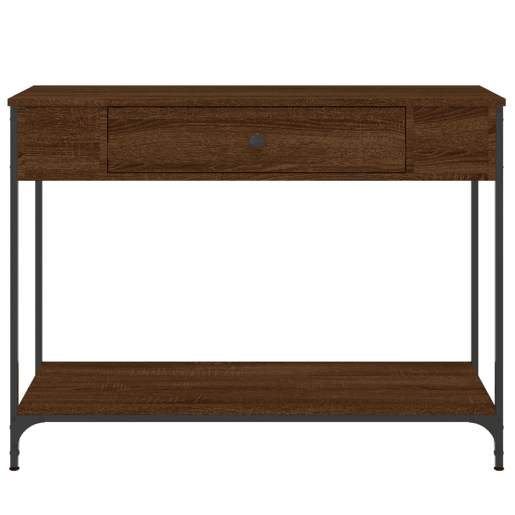 Mesa Consola - Mesa De Entrada 100x34,5x75 cm derivados madeira carvalho castanho