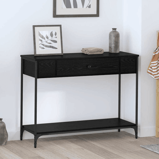 Mesa Consola - Mesa De Entrada Carvalho preto 100 x 34.5 x 75 cm Madeira processada Mesa Consola - Mesa De Entrada Carvalho preto 100 x 34.5 x 75 cm Madeira processada