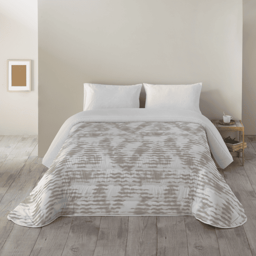 SANDAL - Edredom Nórdico Estampado - Ótimo Conforto e Acolchoamento Extra Macio - Peso 300 Gramas com Toque de Pena - Cama 180 - WAVES STONE