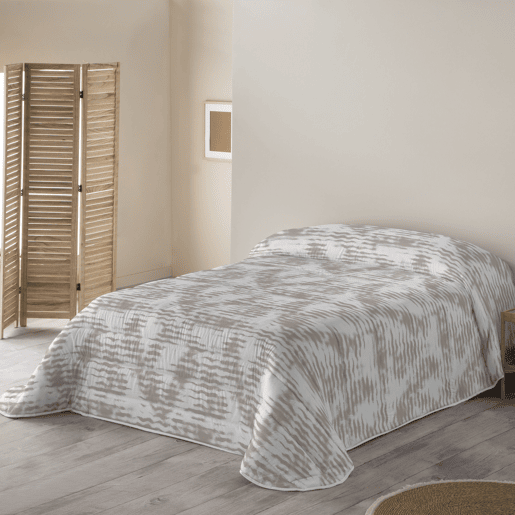 SANDAL - Edredom Estampado - Ótimo Conforto e Acolchoamento Extra Macio - Peso 300 Gramas com Toque de Pena - Cama 135 - WAVES STONE