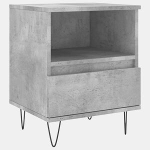Mesa De Cabeceira - Mesinha De Cabeceira 40x35x50cm derivados madeira cinzento cimento