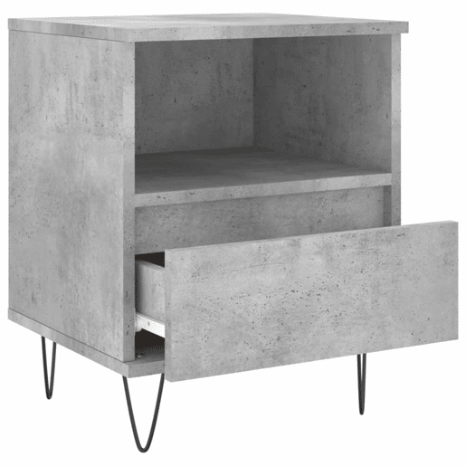 Mesa De Cabeceira - Mesinha De Cabeceira 40x35x50cm derivados madeira cinzento cimento