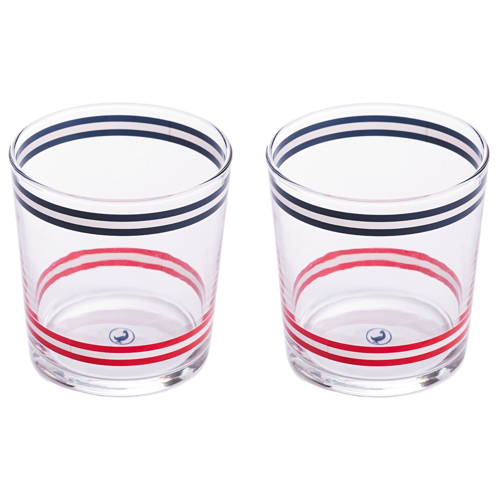 Set 2pzs Vasos de cristal a rayas El Ganso