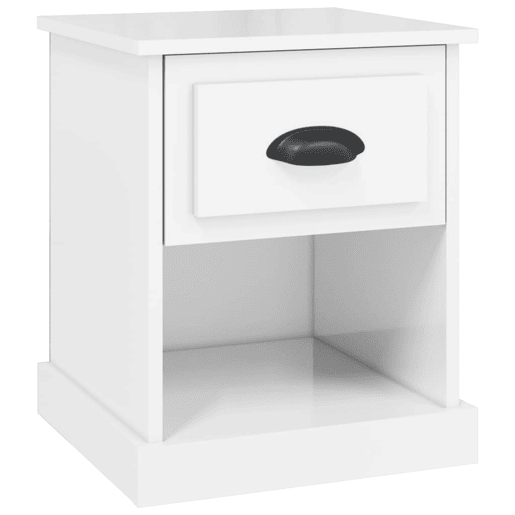 Mesa De Cabeceira Mesinha De Cabeceira - 39x39x47,5cm derivados madeira branco brilhante