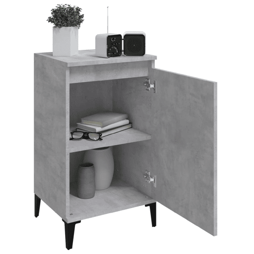 Mesa De Cabeceira - Mesinha De Cabeceira 40x35x70 cm derivados madeira cinza cimento