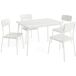 DUPI Conjunto Mesa y 4 sillas New XOBE Fabricado con Metal y MDF DUPI Conjunto Mesa y 4 sillas New XOBE Fabricado con Metal y MDF Blanco