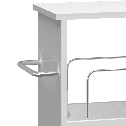 Carrinho de serviço Katra 2 prateleiras 67x40x20cm Branco en.casa