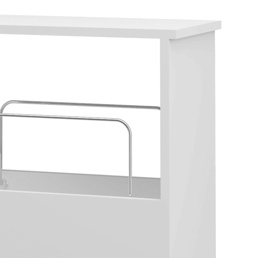 Carrinho de serviço Katra 2 prateleiras 67x40x20cm Branco en.casa