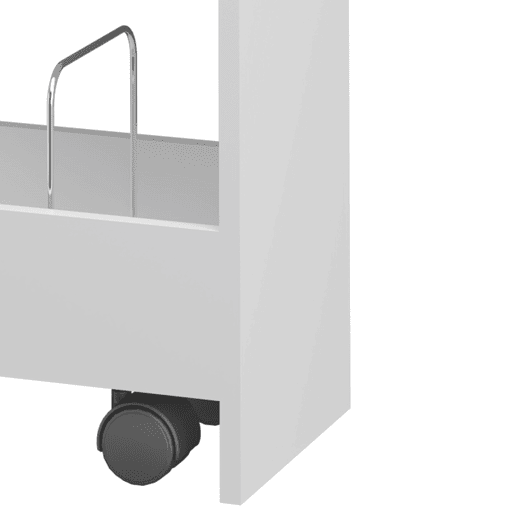 Carrinho de serviço Katra 2 prateleiras 67x40x20cm Branco en.casa