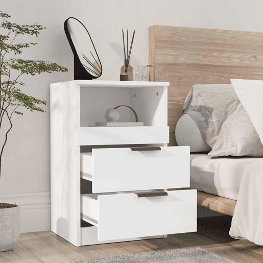 Mesa De Cabeceira - Mesinha De Cabeceira derivados de madeira branco