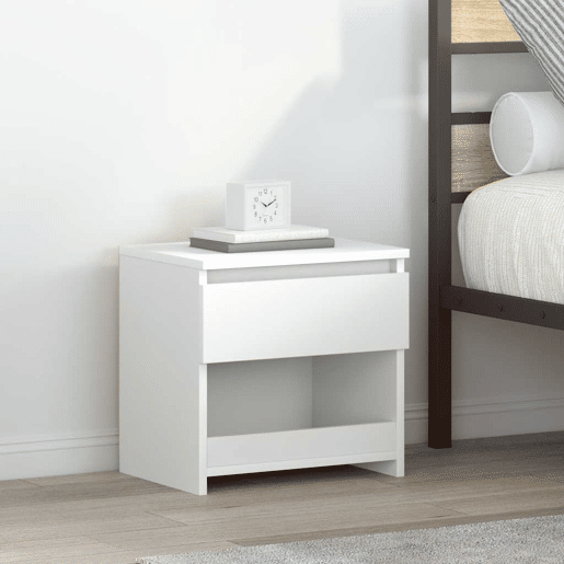 Mesa De Cabeceira - Mesinha De Cabeceira 40x30x39 cm contraplacado branco