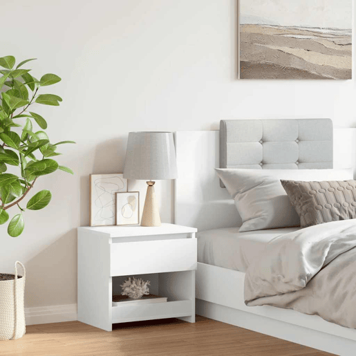 Mesa De Cabeceira - Mesinha De Cabeceira 40x30x39 cm contraplacado branco