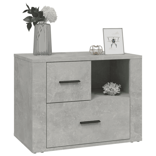 Mesa De Cabeceira - Mesinha De Cabeceira 60x36x45 cm derivados madeira cinza cimento