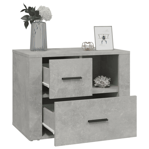 Mesa De Cabeceira - Mesinha De Cabeceira 60x36x45 cm derivados madeira cinza cimento