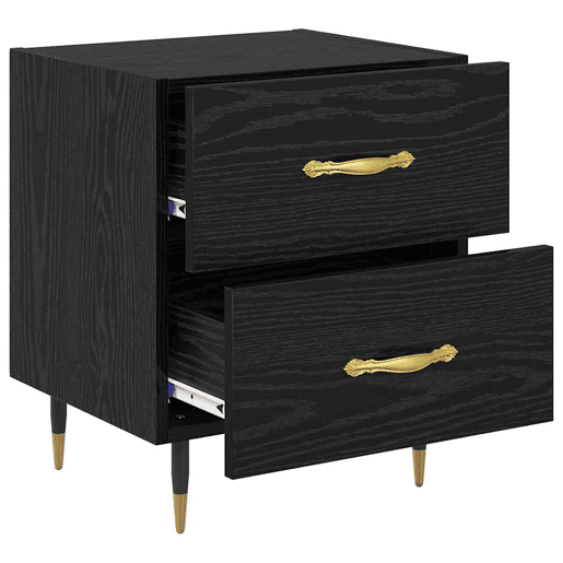 Mesa De Cabeceira - Mesinha De Cabeceira Carvalho preto 40 x 35 x 47,5 cm