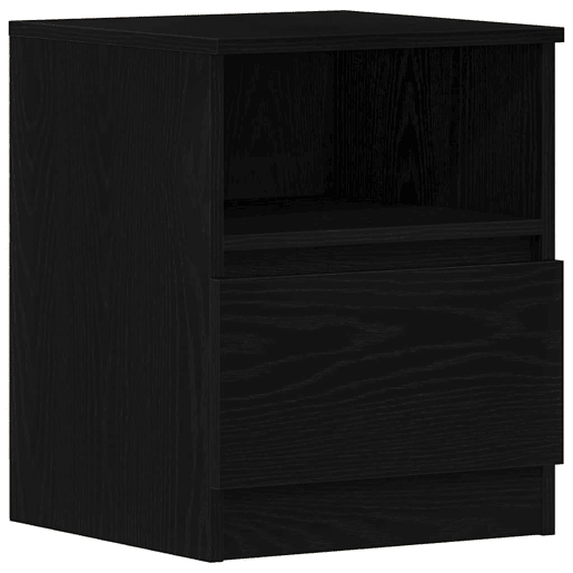 Mesa De Cabeceira - Mesinha De Cabeceira com gaveta Carvalho preto 40 x 40 x 50 cm