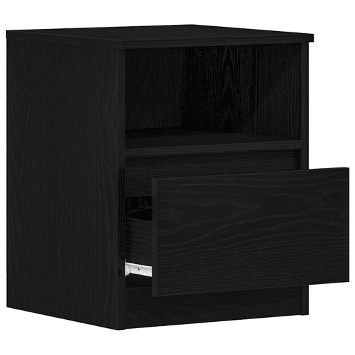 Mesa De Cabeceira - Mesinha De Cabeceira com gaveta Carvalho preto 40 x 40 x 50 cm
