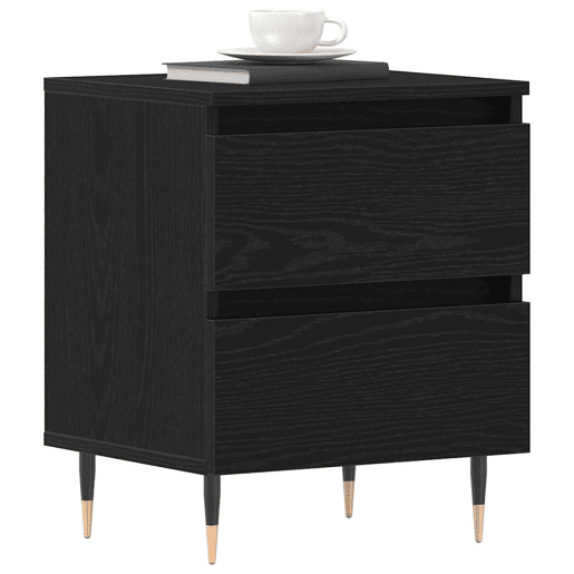 Mesa De Cabeceira - Mesinha De Cabeceira com gaveta Carvalho preto 40 x 35 x 50 cm
