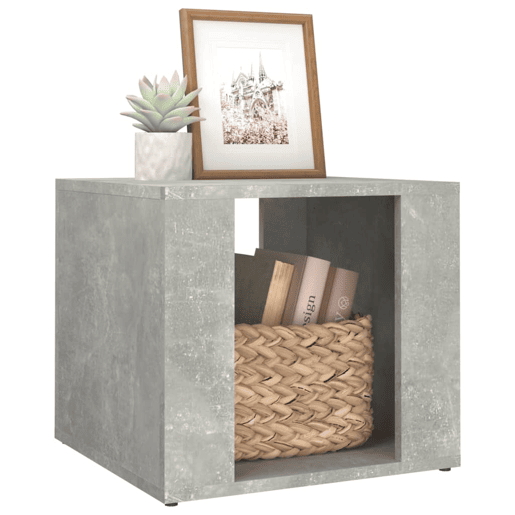 Mesa De Cabeceira - Mesinha De Cabeceira 41x40x36cm derivados madeira cinzento-cimento