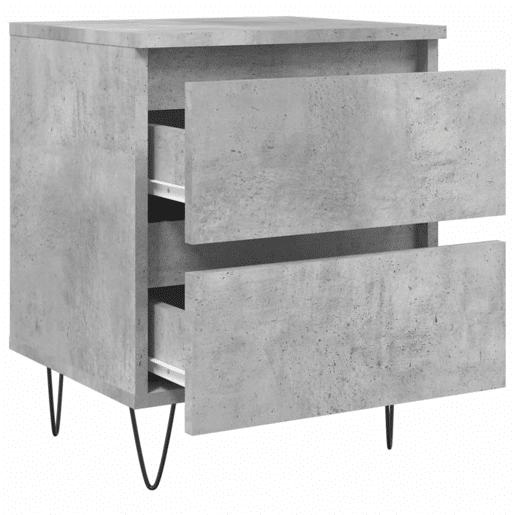 Mesa De Cabeceira - Mesinha De Cabeceira 40x35x50cm derivados madeira cinzento cimento