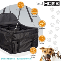 WELL HOME - Cesto porta-animais 40x30x40cm Preto