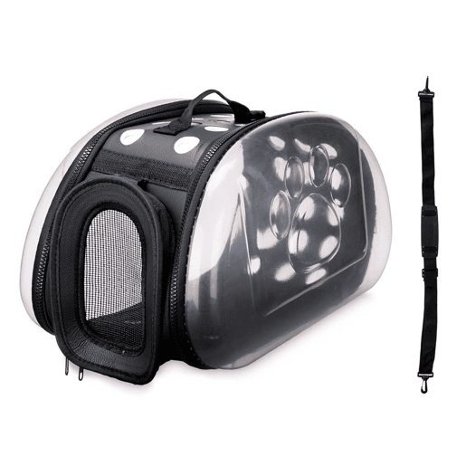 WELL HOME - Pequeno transportador dobrável para animais de estimação 37x7,5x22 Preto