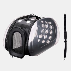 WELL HOME - Pequeno transportador dobrável para animais de estimação 37x7,5x22 Preto
