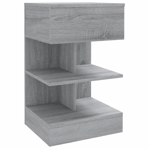 Mesa De Cabeceira Mesinha De Cabeceira - 40x35x65 cm derivados de madeira cinzento sonoma