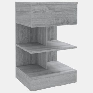 Mesa De Cabeceira Mesinha De Cabeceira - 40x35x65 cm derivados de madeira cinzento sonoma