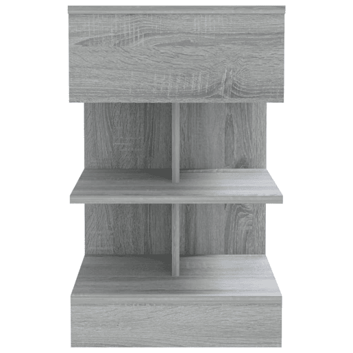 Mesa De Cabeceira Mesinha De Cabeceira - 40x35x65 cm derivados de madeira cinzento sonoma