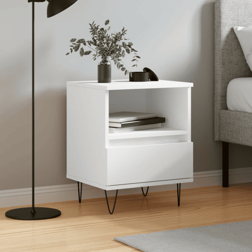 Mesa De Cabeceira - Mesinha De Cabeceira 40x35x50 cm derivados de madeira branco