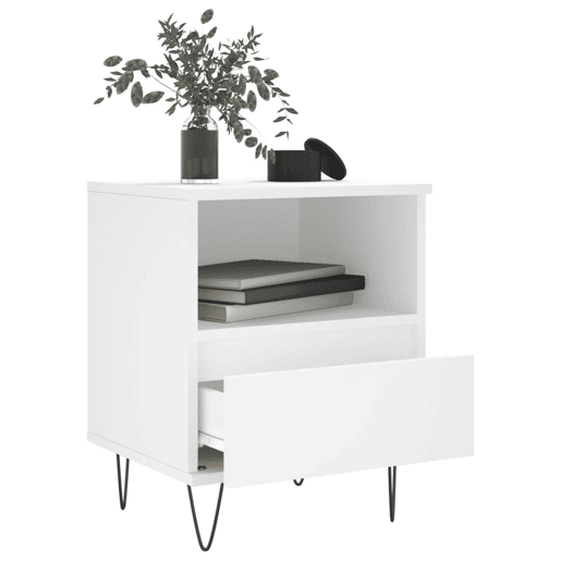Mesa De Cabeceira - Mesinha De Cabeceira 40x35x50 cm derivados de madeira branco