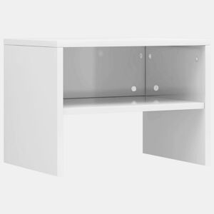 Mesa De Cabeceira - Mesinha De Cabeceira 40x30x30 cm contraplacado branco brilhante