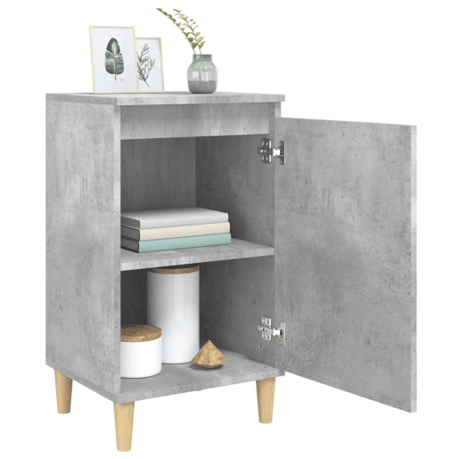 Mesa De Cabeceira - Mesinha De Cabeceira 40x35x70 cm derivados madeira cinza cimento