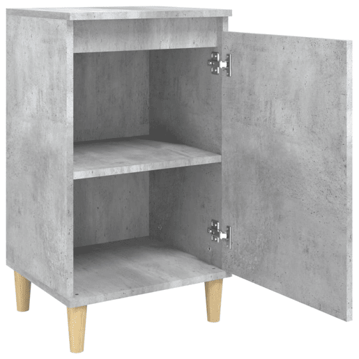 Mesa De Cabeceira - Mesinha De Cabeceira 40x35x70 cm derivados madeira cinza cimento