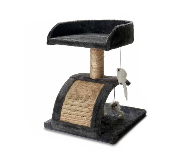 Well home - árbol para gatos con rascadores de sisal, plataforma y caseta 31x12x34,5cm