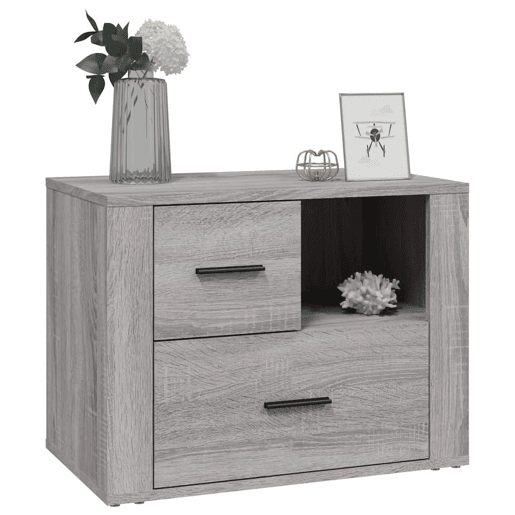 Mesa De Cabeceira - Mesinha De Cabeceira 60x36x45 cm derivados madeira cinzento sonoma