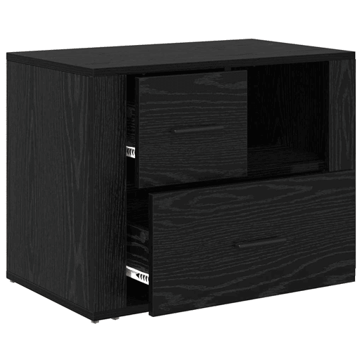 Mesa De Cabeceira - Mesinha De Cabeceira com gaveta Carvalho preto 60 x 36 x 45 cm