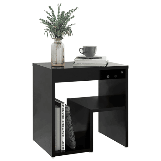 Mesa De Cabeceira - Mesinha De Cabeceira 40x30x40 cm derivados de madeira preto