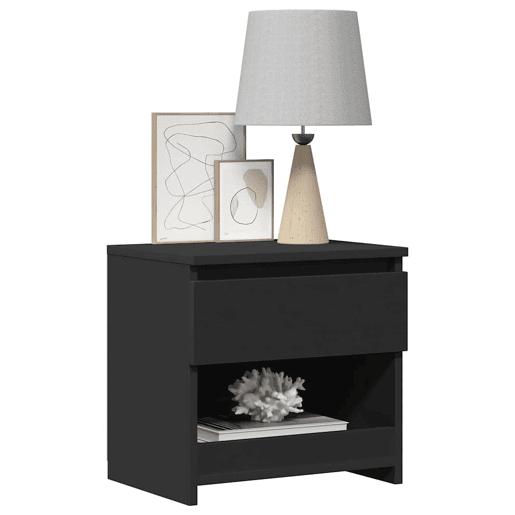 Mesa De Cabeceira - Mesinha De Cabeceira 40x30x39 cm contraplacado preto
