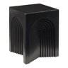 Mesa de apoio Elverumn MDF com design em arco 45x35x35 cm Preto mate en.casa