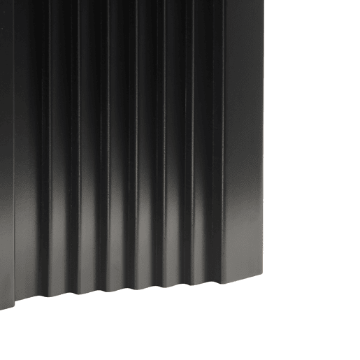 Mesa de apoio Elverumn MDF com design em arco 45x35x35 cm Preto mate en.casa