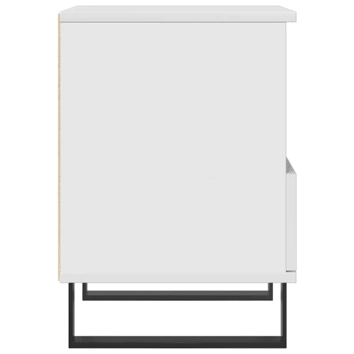 Mesa De Cabeceira - Mesinha De Cabeceira 40x35x50cm derivados madeira branco brilhante