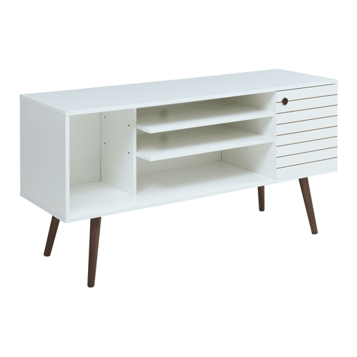Móvel de televisão Vare 130x40x66 cm com 1 porta Branco en.casa