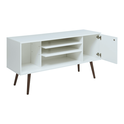 Móvel de televisão Vare 130x40x66 cm com 1 porta Branco en.casa