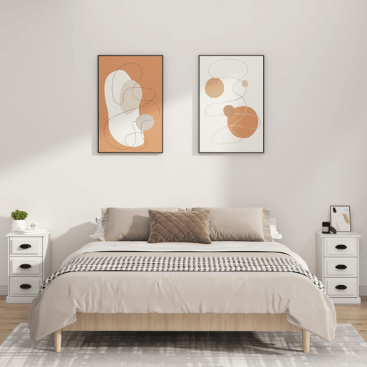Mesa De Cabeceira - Mesinha De Cabeceira 39x39x67 cm derivados de madeira branco